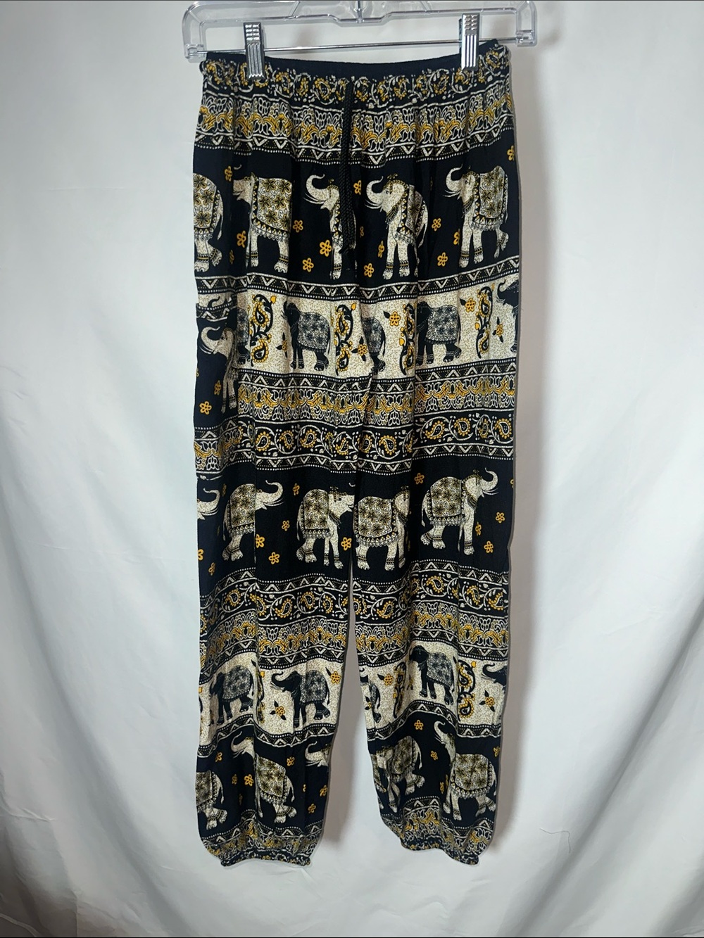 EARTHBOUND Black & Gold Elephant Print Joggers